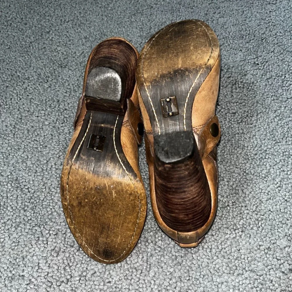 ANTHROPOLOGIE Schuler & Sons Philadelphia Brown Distressed Booties - GUC - 7.5